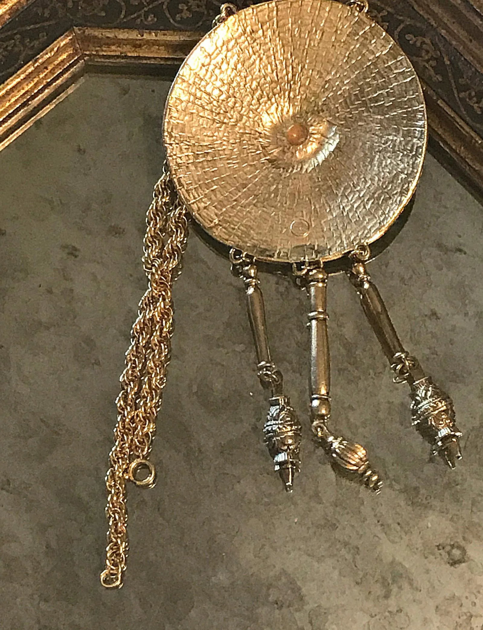 Vintage Necklace Accessocraft Gold Coin Pendant - 5