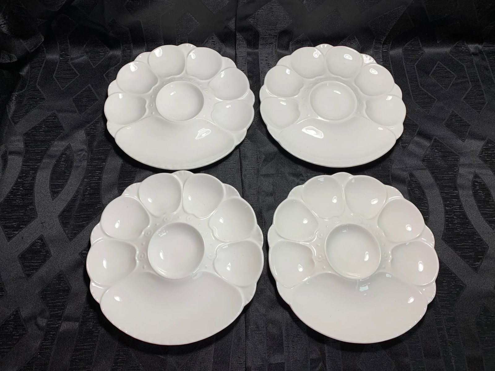 19th Century White Minton Majolica Oyster Plates - Set of 4 - 11