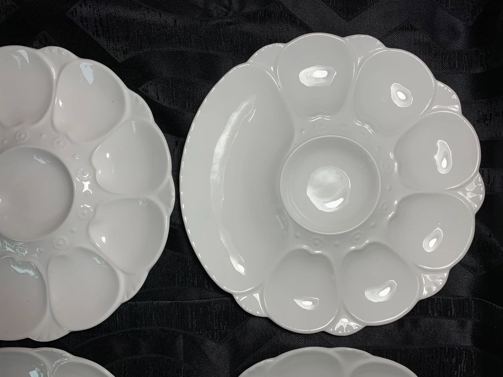 19th Century White Minton Majolica Oyster Plates - Set of 4 - 7