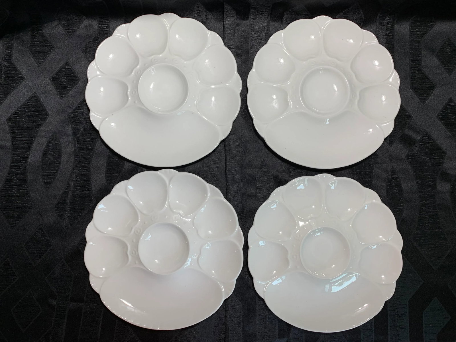 19th Century White Minton Majolica Oyster Plates - Set of 4 - 9