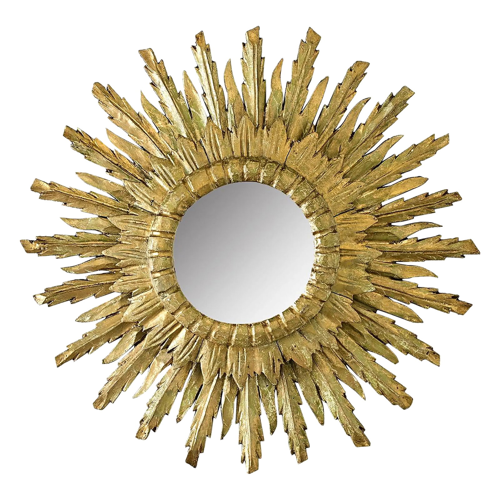 Italian 19th Century Giltwood Starburst Mirror (1 of 7)