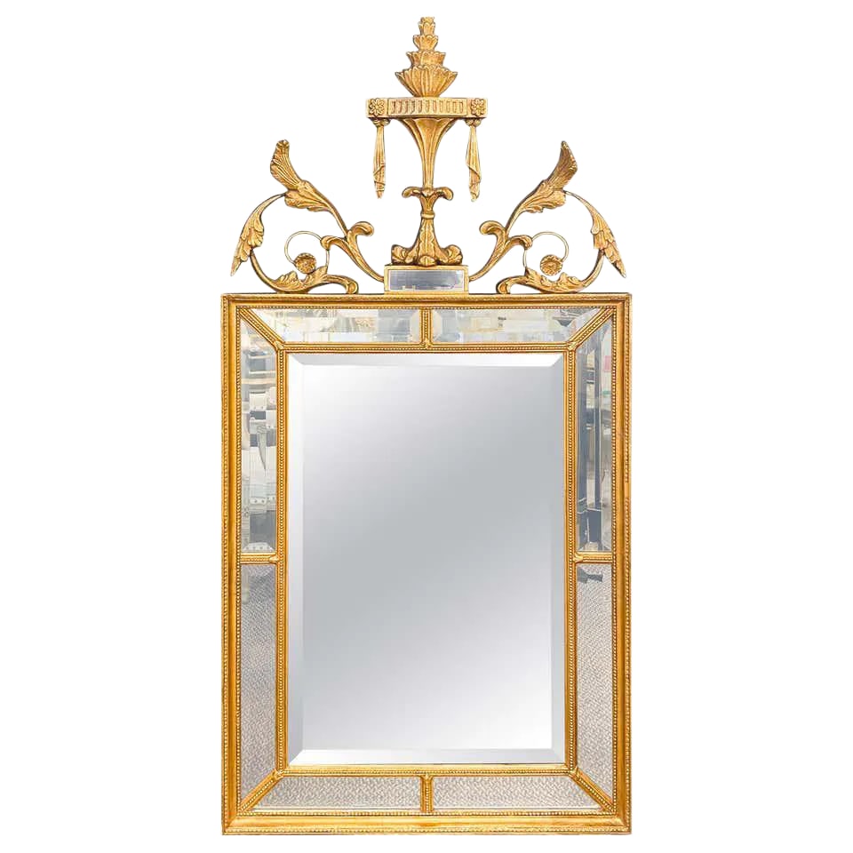 Adams Style Gilt Carved Wall Mirror With All Beveled Inserts (1 of 13)