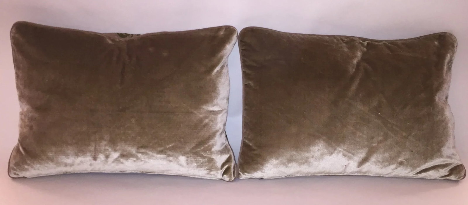 Venetian Printed Velvet Pillows - A Pair - 3