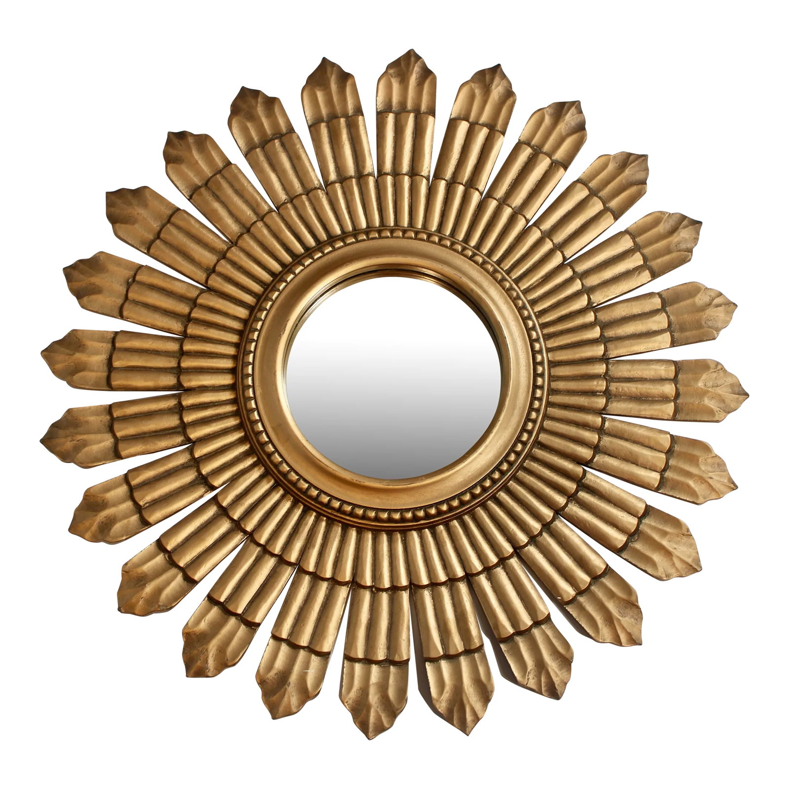 Large Boho Chic Vintage Sunburst Mirror (1 of 12)