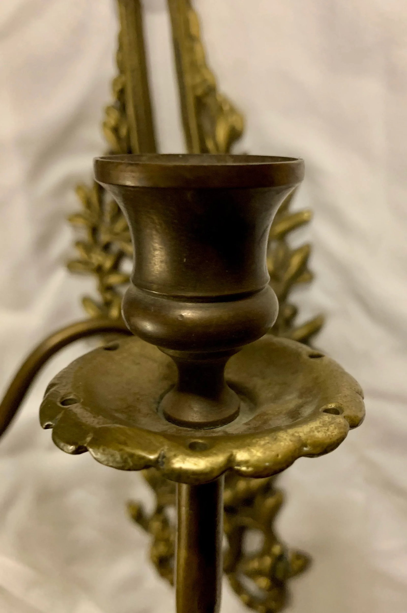 19th Century French Two Candle Brass Sconce - 5
