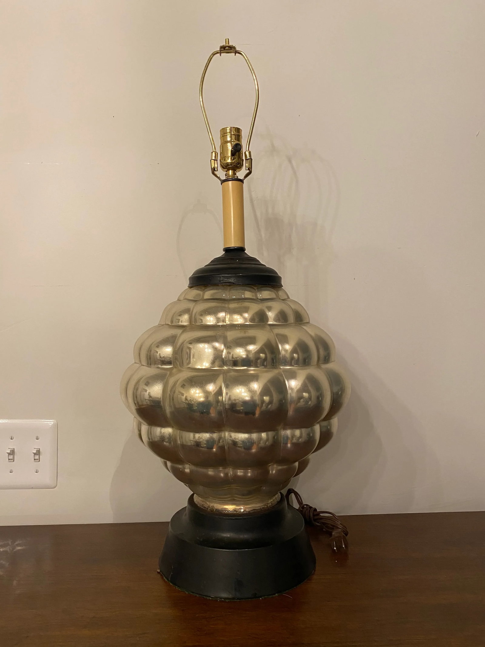 Mid-Century Mercury Glass Lamp - 9
