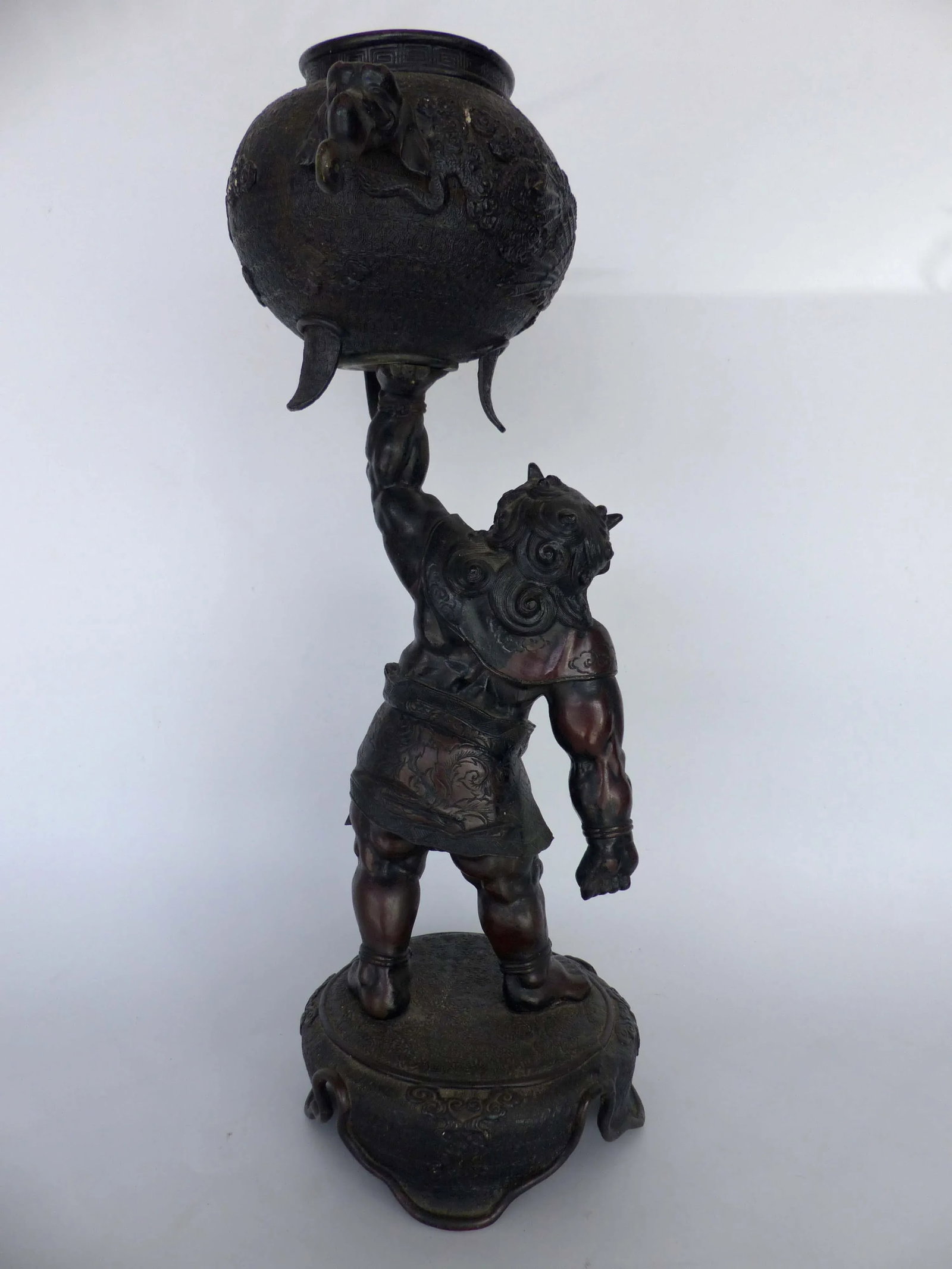 Antique Japanese Incense Burner Sculpture - 11