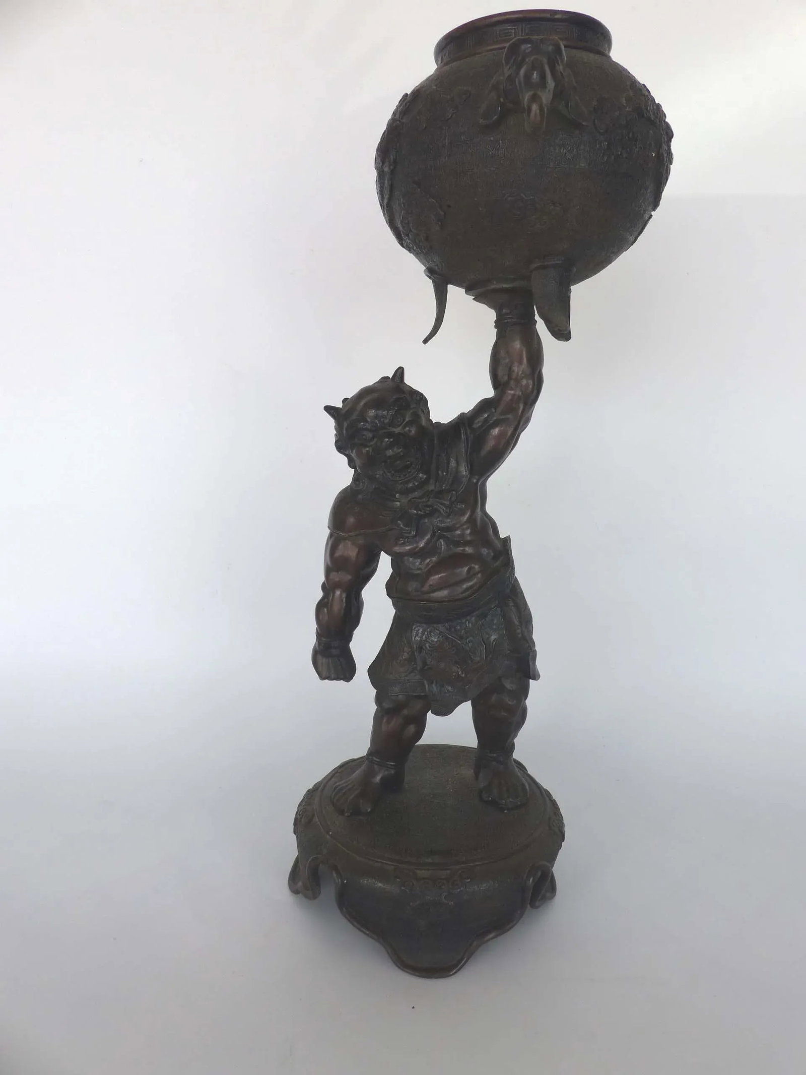 Antique Japanese Incense Burner Sculpture - 13