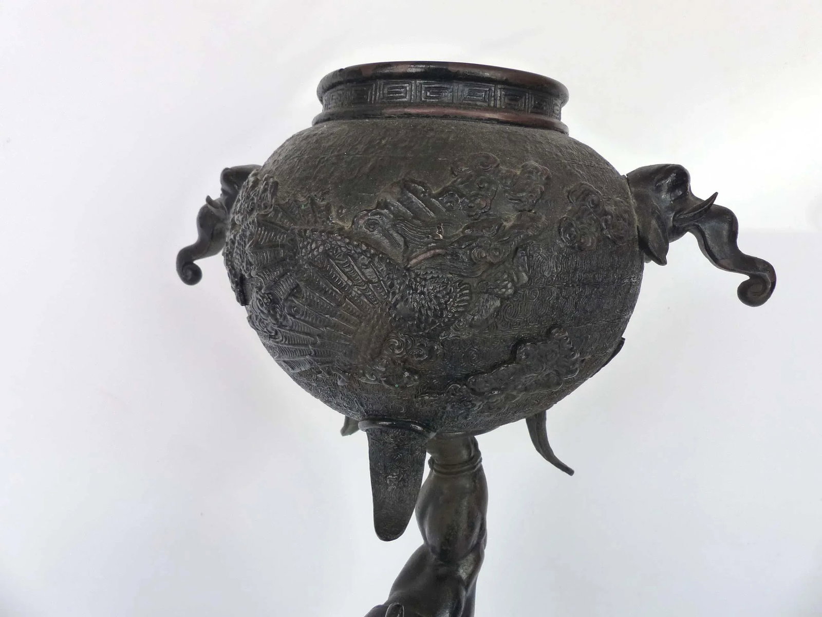 Antique Japanese Incense Burner Sculpture - 5