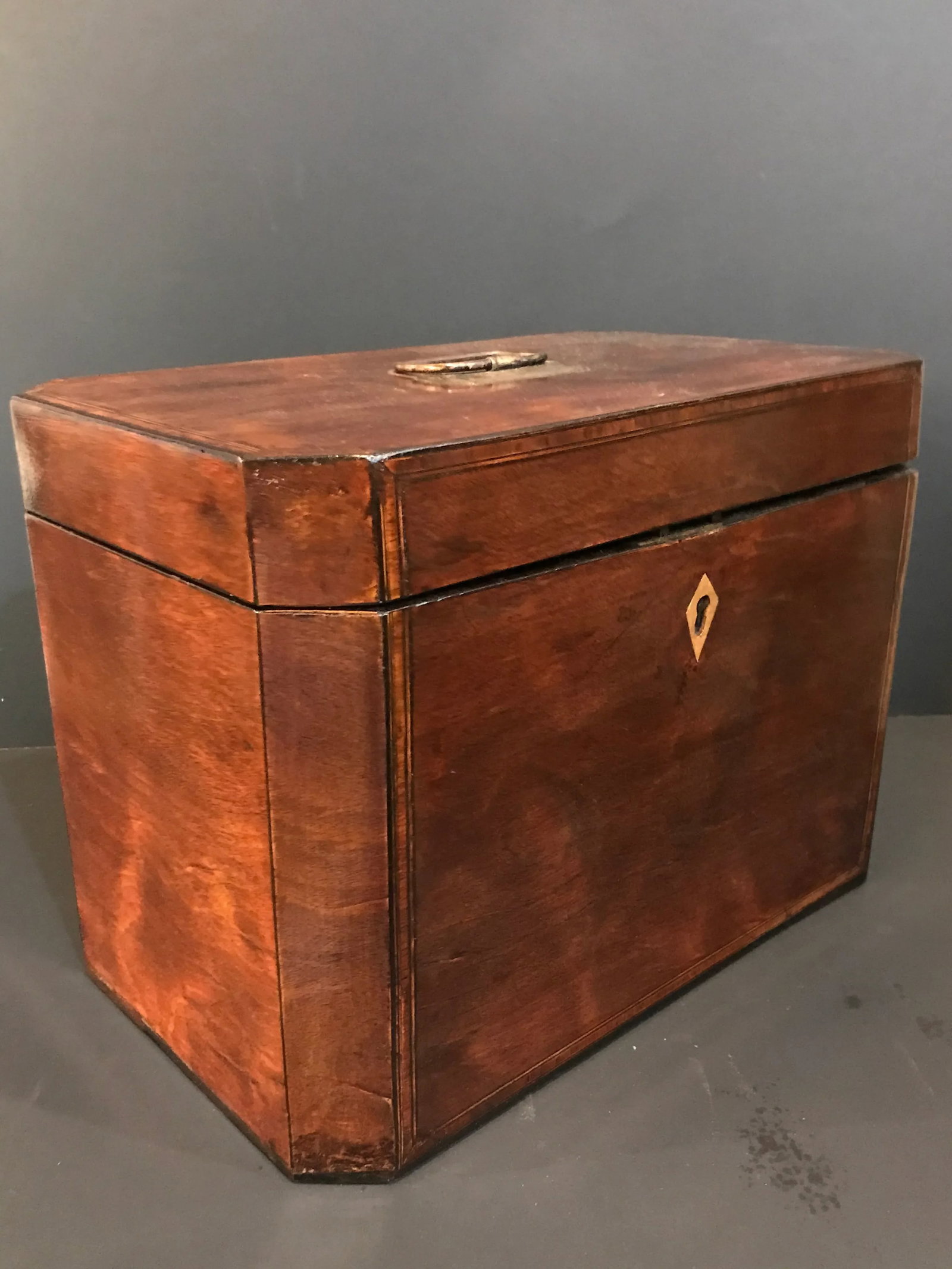 Antique English Mahogany Decanter Box - 2
