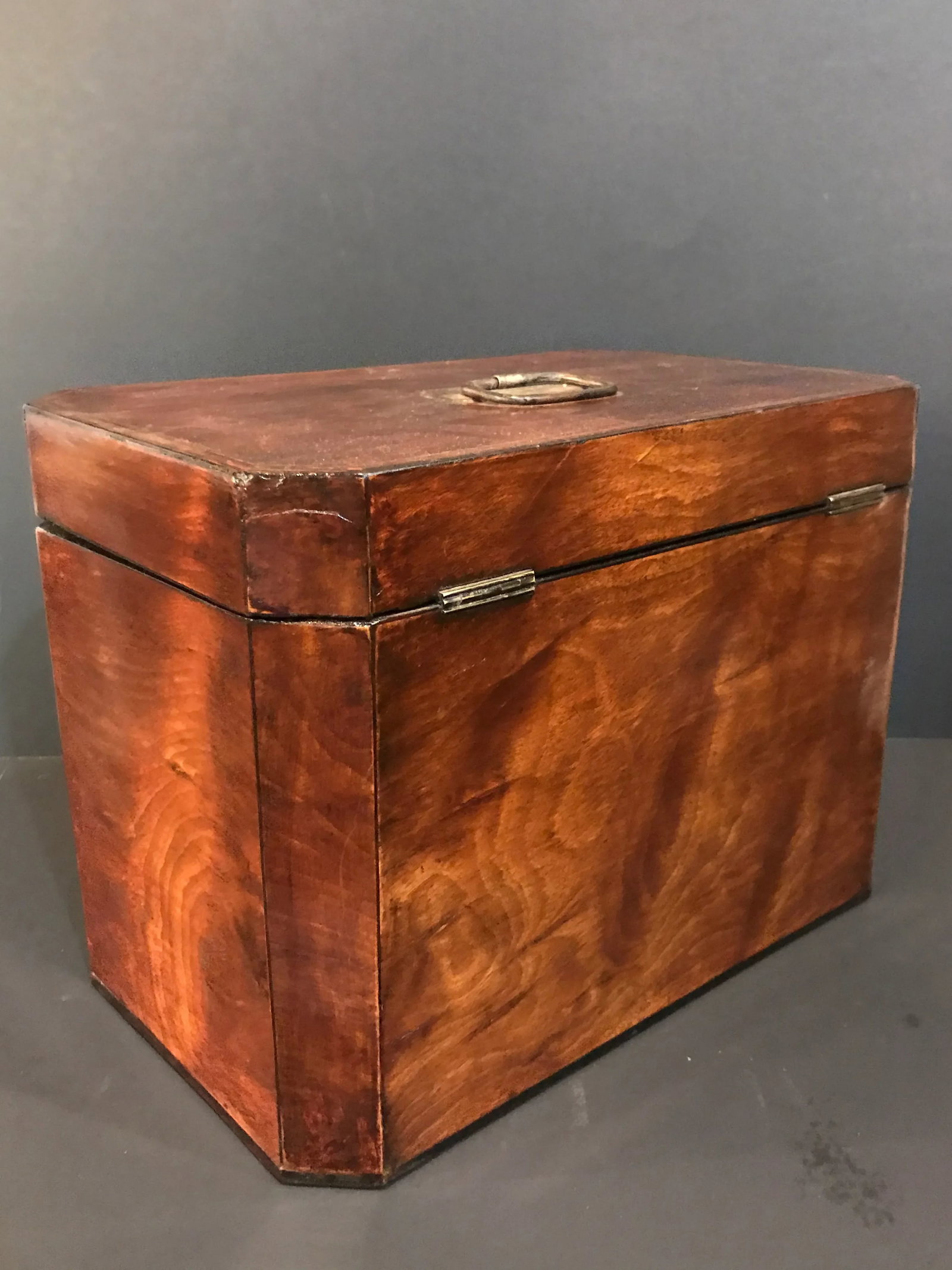 Antique English Mahogany Decanter Box - 4