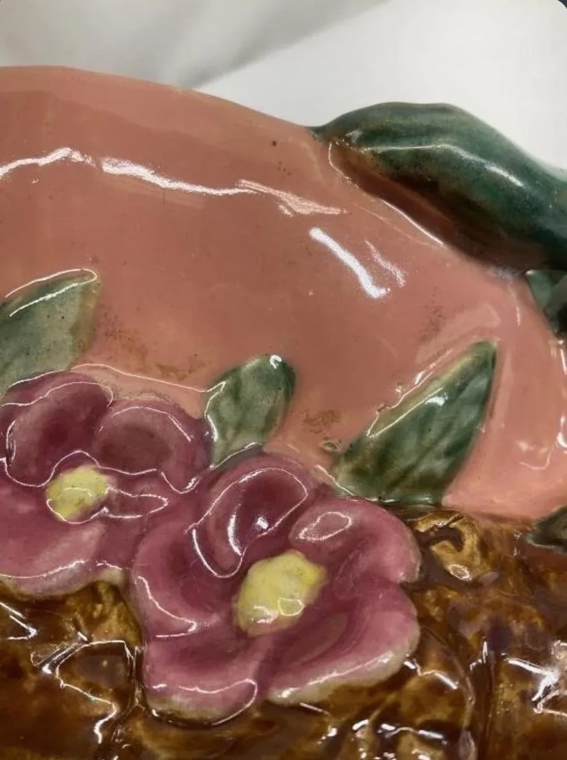 Vintage Signed Majolica Ceramic Monkey Bowl - 10