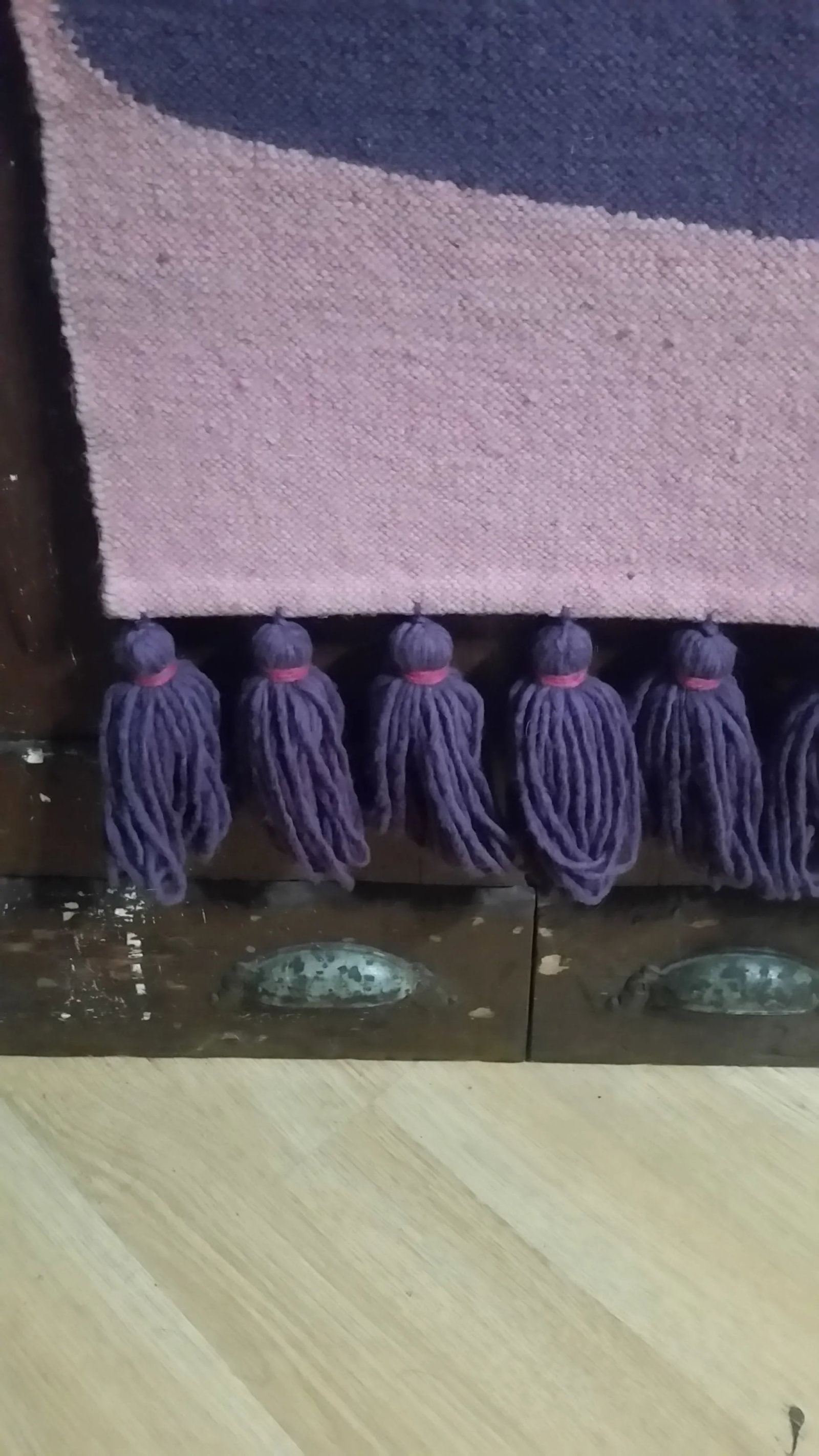 1970s Vintage Olga Fisch Mixed Metal & Wool Tapestry - 4