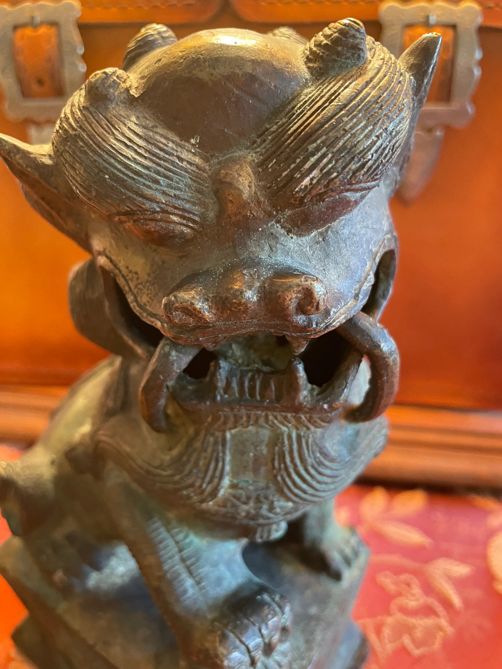 Vintage Chinese Guardian Lions (Foo Dogs)- a Pair - 3