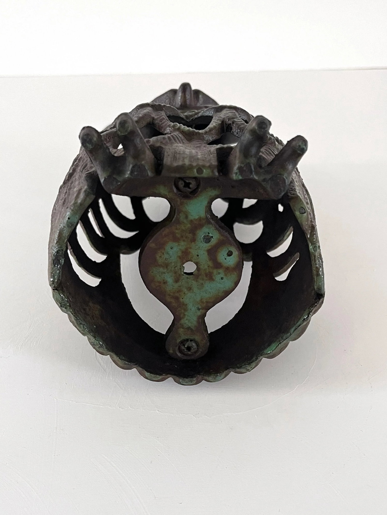 Mid Century Japanese Cast Iron Owl Lantern - 11