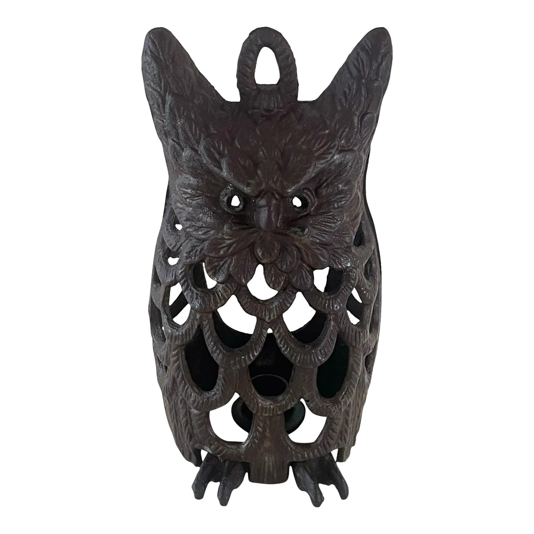 Mid Century Japanese Cast Iron Owl Lantern (1 of 12)