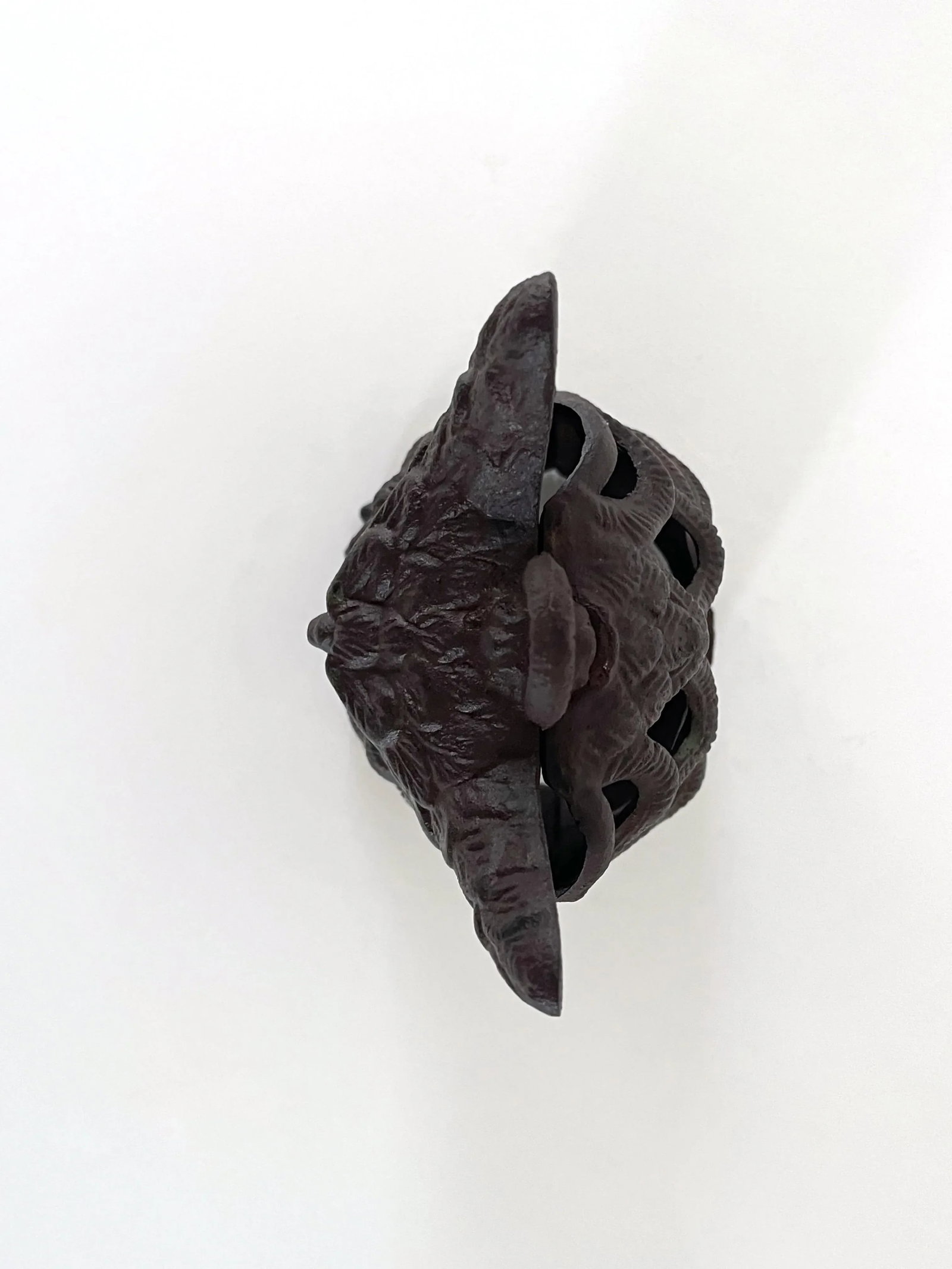 Mid Century Japanese Cast Iron Owl Lantern - 9
