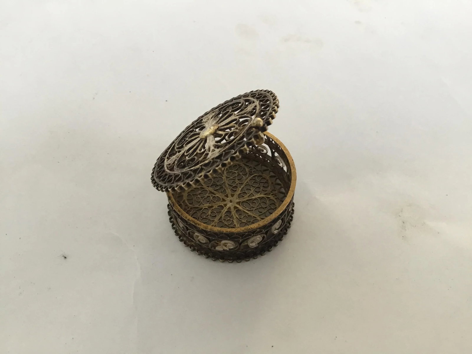 Antique Continental 800 Silver Miniature Ring Box - 5