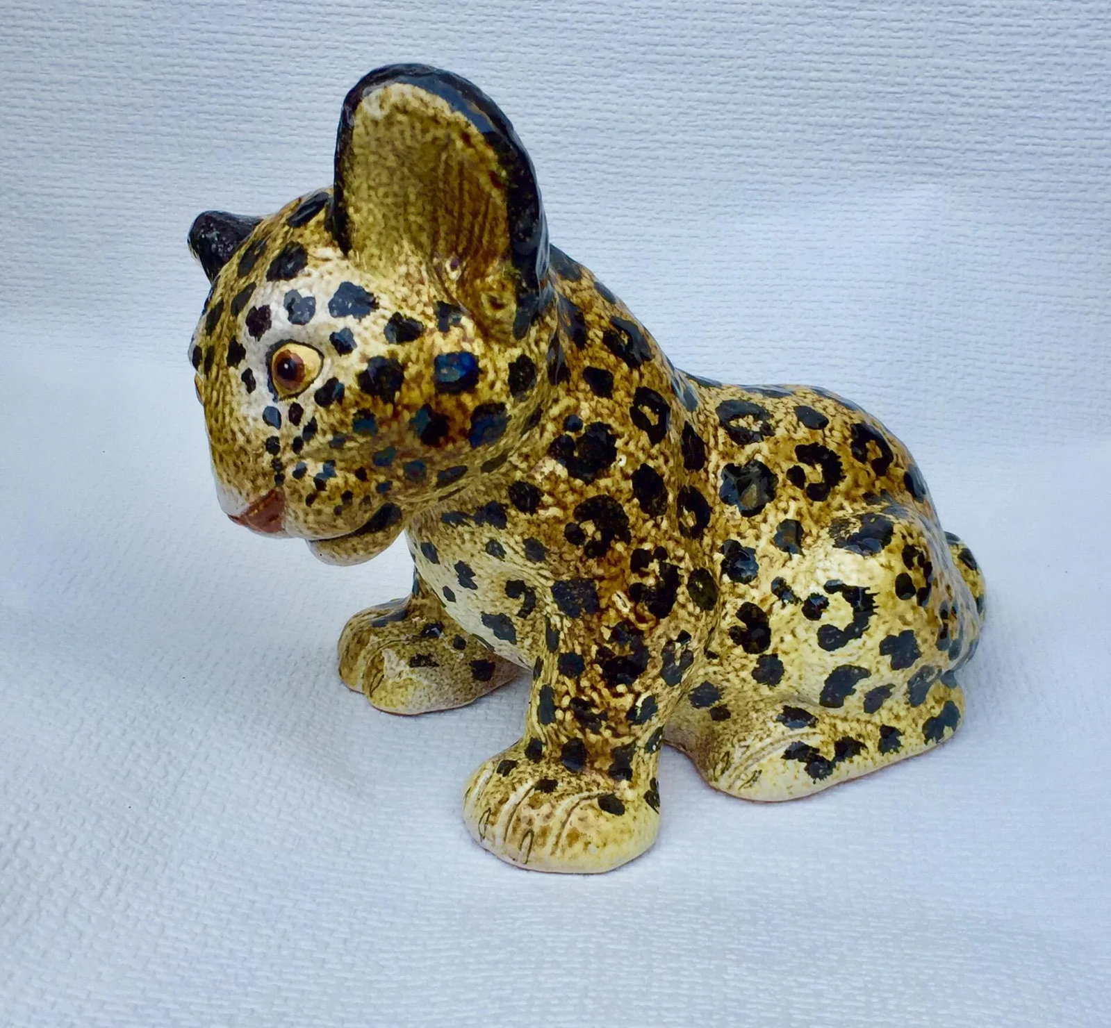 Mid-Century Italian Ceramic Leopard Cub, 1960s - 12