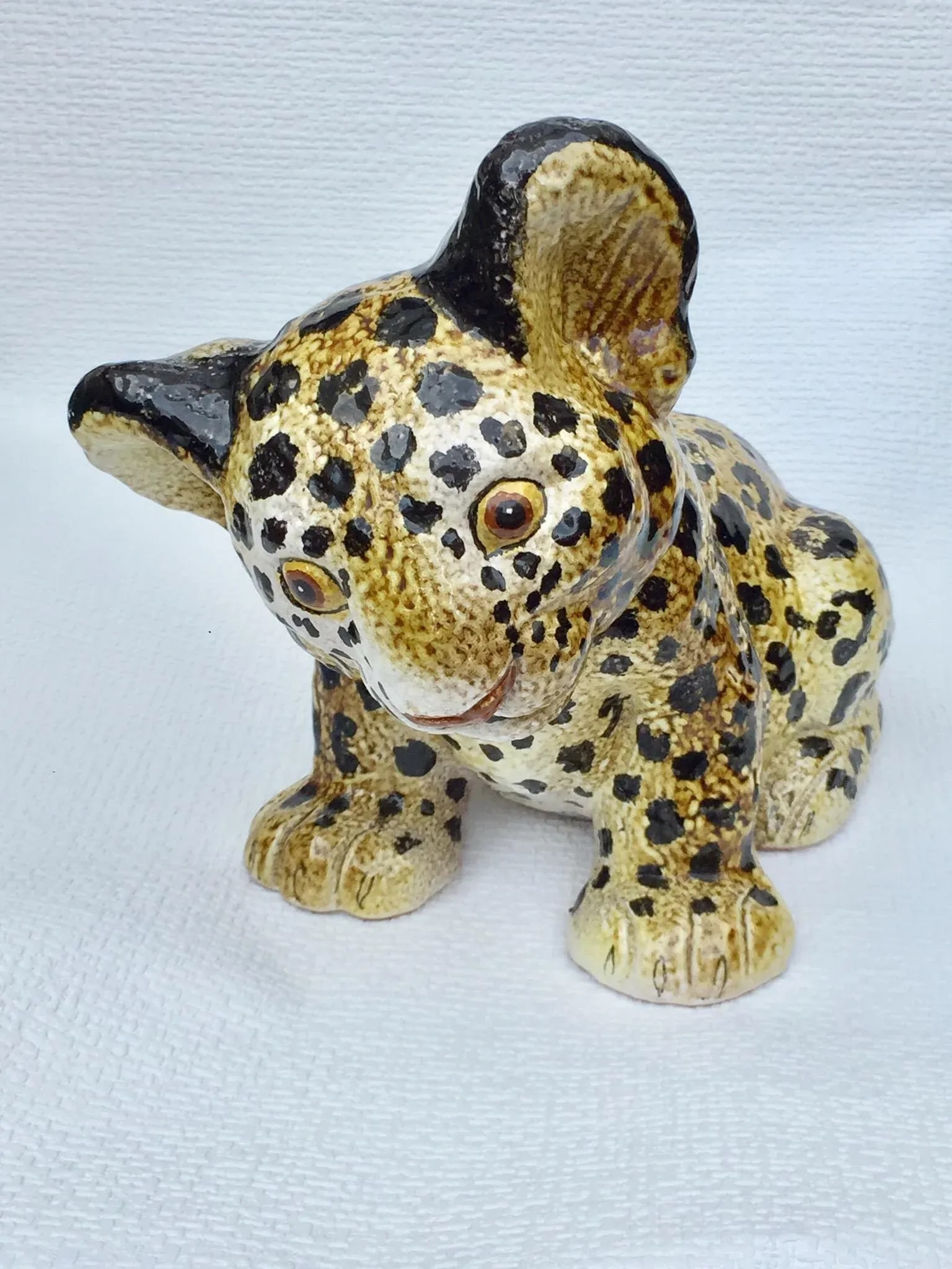 Mid-Century Italian Ceramic Leopard Cub, 1960s - 2
