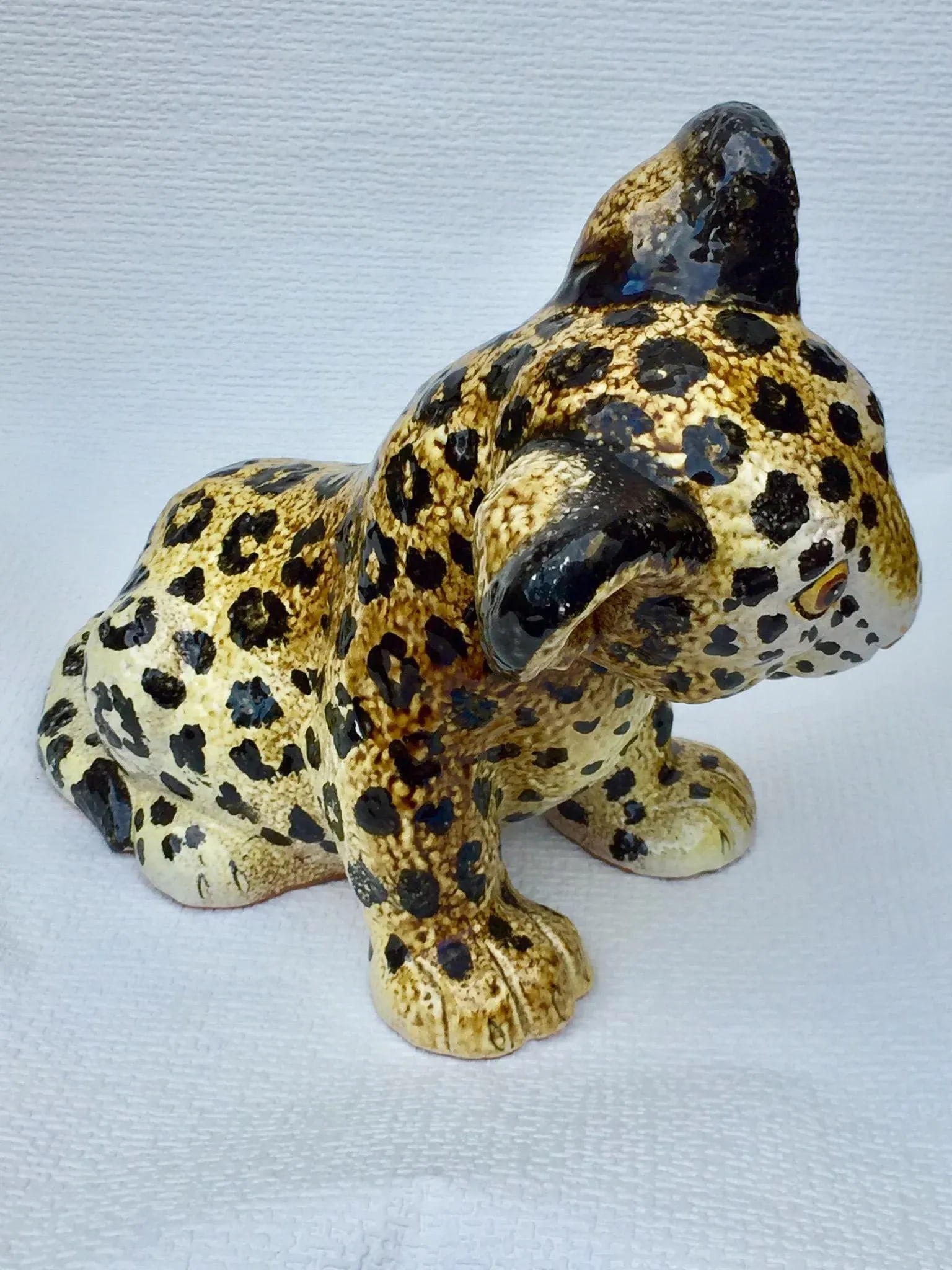 Mid-Century Italian Ceramic Leopard Cub, 1960s - 4