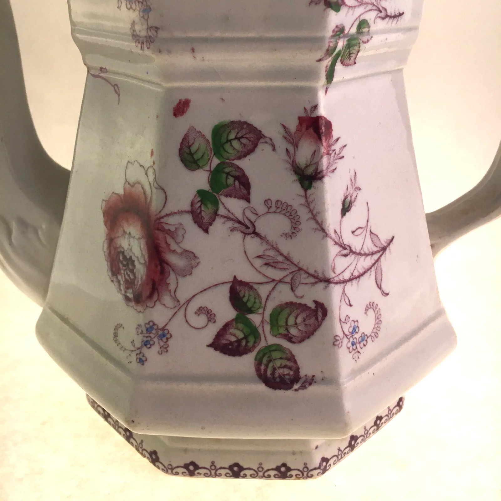 Aesthetic Movement Victorian Teapot With Violet Flowers - 4