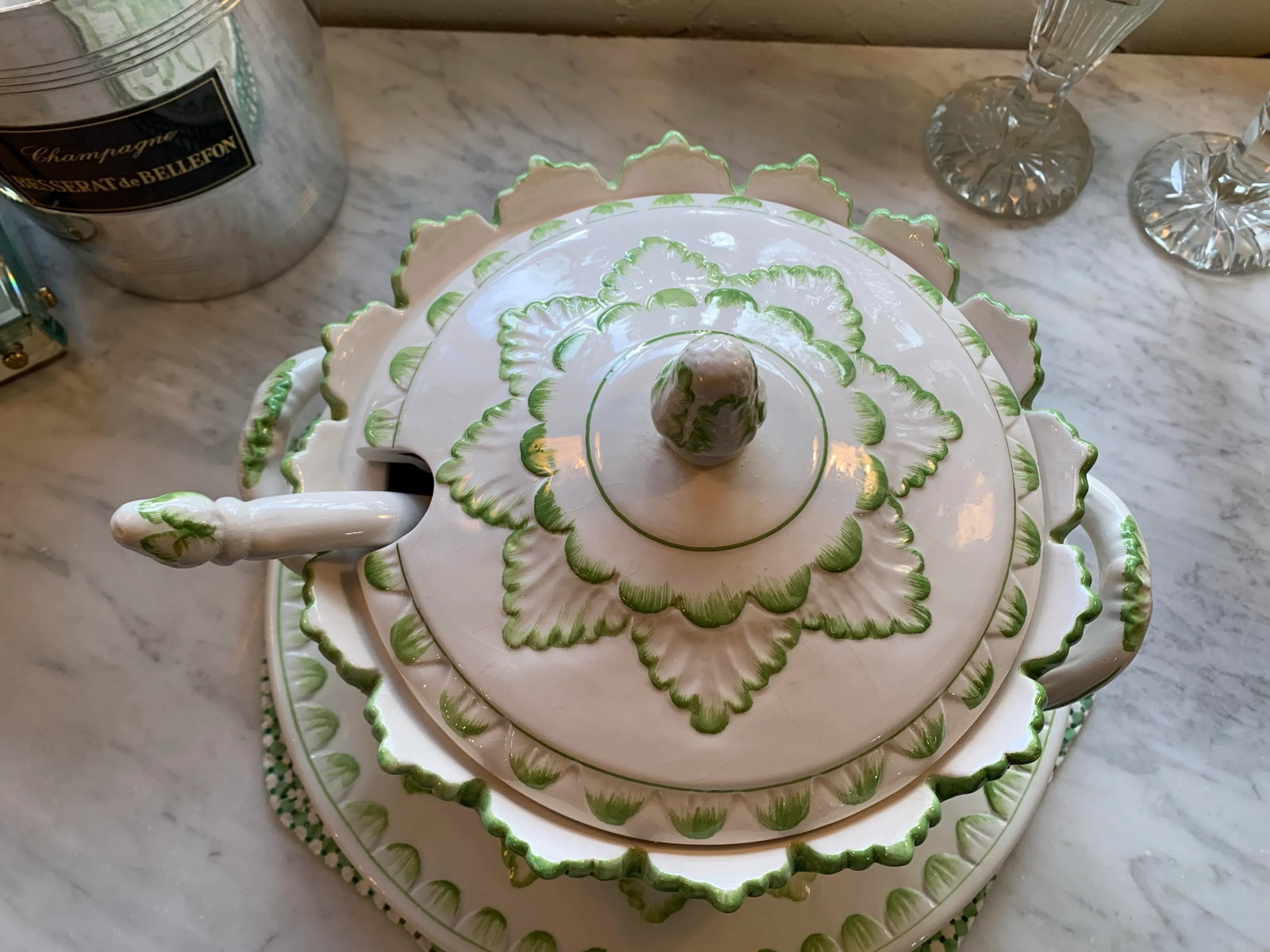 Mid Century Italian Pottery Tureen by Bassano - 6
