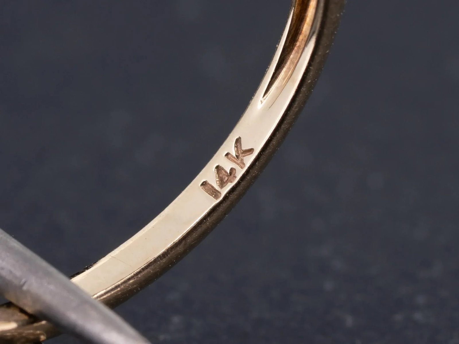 Vintage Art Deco Diamond Solitaire Made by Coplay 14k White Yellow Gold Ring Size 4.25 - 6