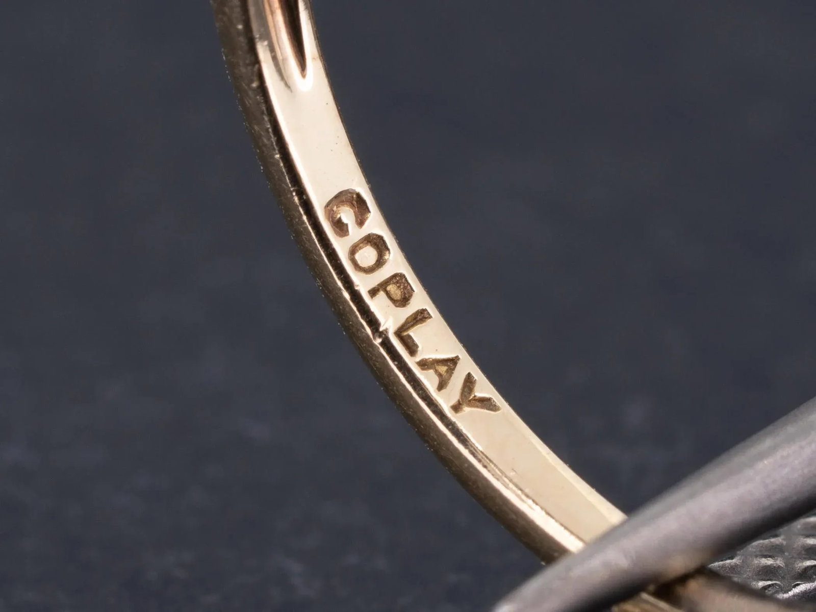 Vintage Art Deco Diamond Solitaire Made by Coplay 14k White Yellow Gold Ring Size 4.25 - 8