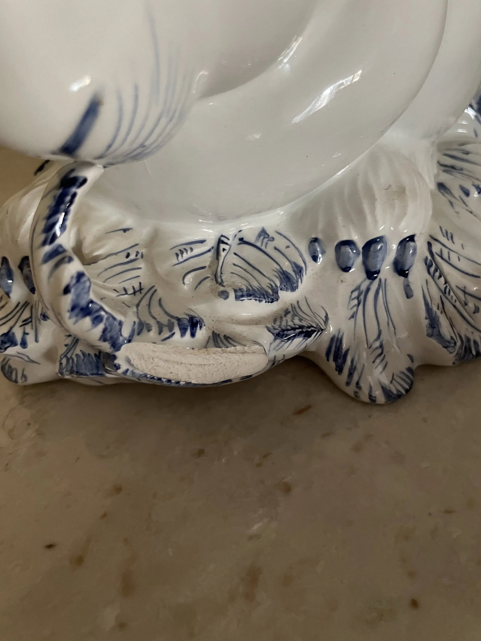 Blue and White Rabbit Tureen With Ladle - 10