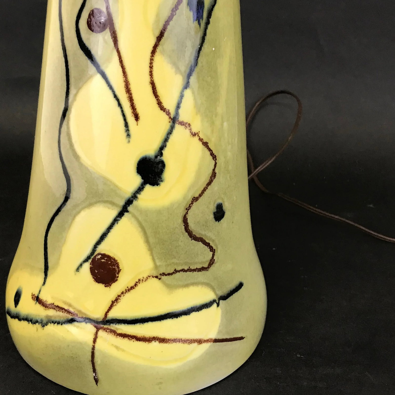 1940s Atomic Age Ceramic Table Lamp - 2
