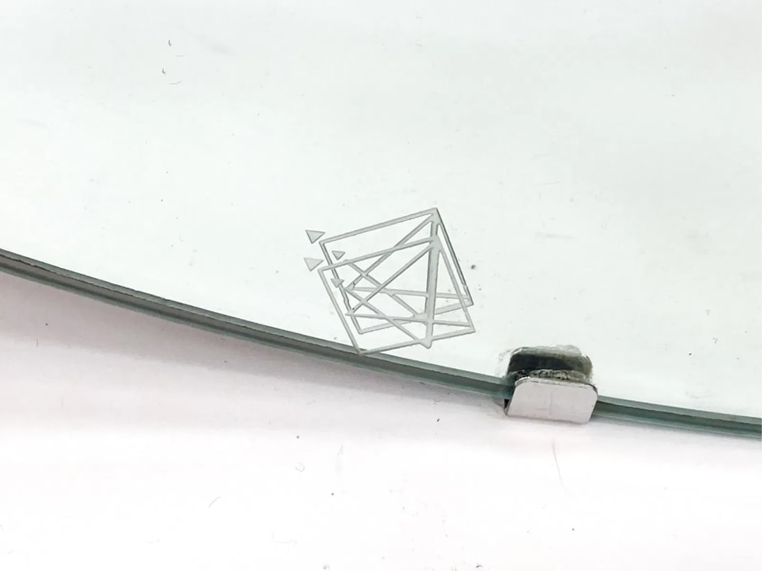 36" Memphis Milano Pyramid Art Mirror Italian Design Post Modern 1980s - 5
