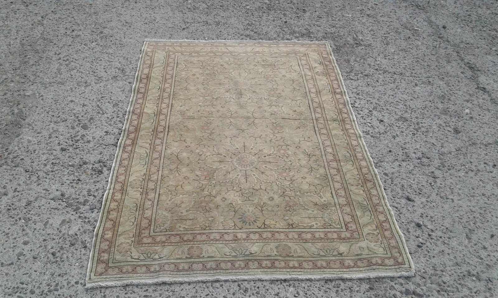 Hand Wowen Wool Turkish Rug, Rug,Vintage Rug,Beatifull Color Combination Turkish Retro Rug, Home Dec - 12