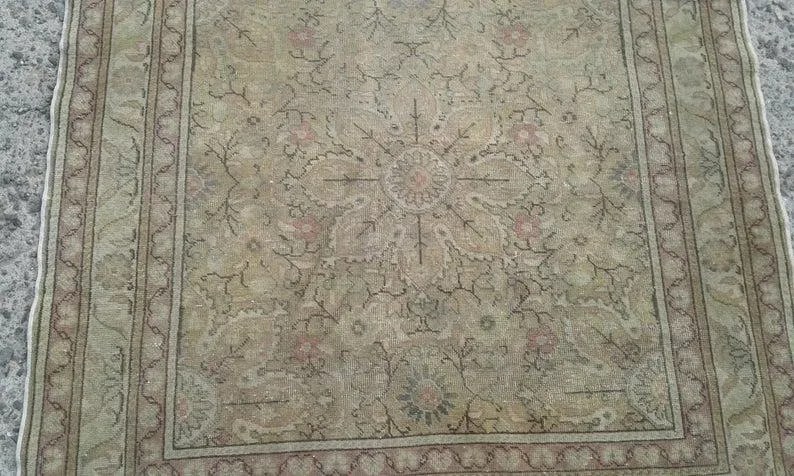 Hand Wowen Wool Turkish Rug, Rug,Vintage Rug,Beatifull Color Combination Turkish Retro Rug, Home Dec - 2