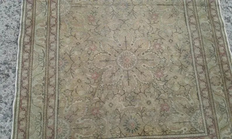 Hand Wowen Wool Turkish Rug, Rug,Vintage Rug,Beatifull Color Combination Turkish Retro Rug, Home Dec - 3