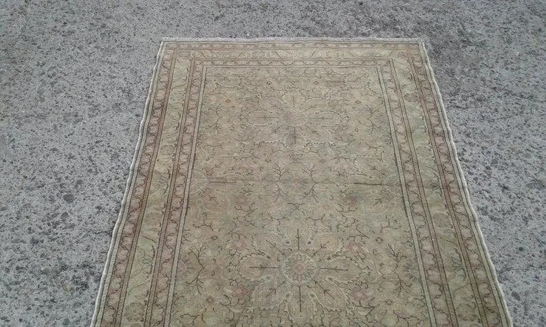 Hand Wowen Wool Turkish Rug, Rug,Vintage Rug,Beatifull Color Combination Turkish Retro Rug, Home Dec - 6
