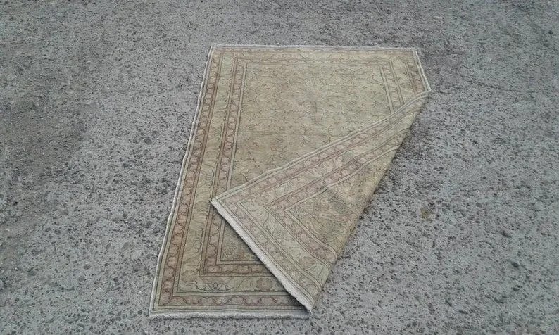 Hand Wowen Wool Turkish Rug, Rug,Vintage Rug,Beatifull Color Combination Turkish Retro Rug, Home Dec - 7