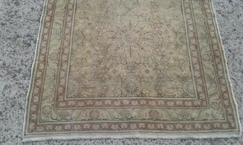Hand Wowen Wool Turkish Rug, Rug,Vintage Rug,Beatifull Color Combination Turkish Retro Rug, Home Dec - 8