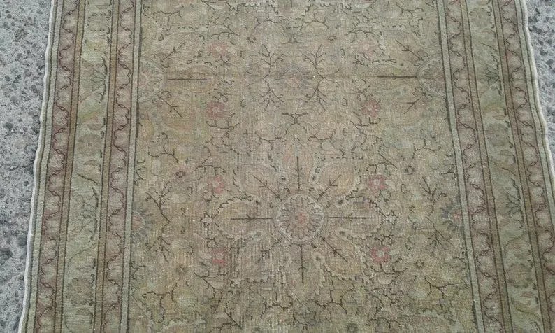 Hand Wowen Wool Turkish Rug, Rug,Vintage Rug,Beatifull Color Combination Turkish Retro Rug, Home Dec - 9