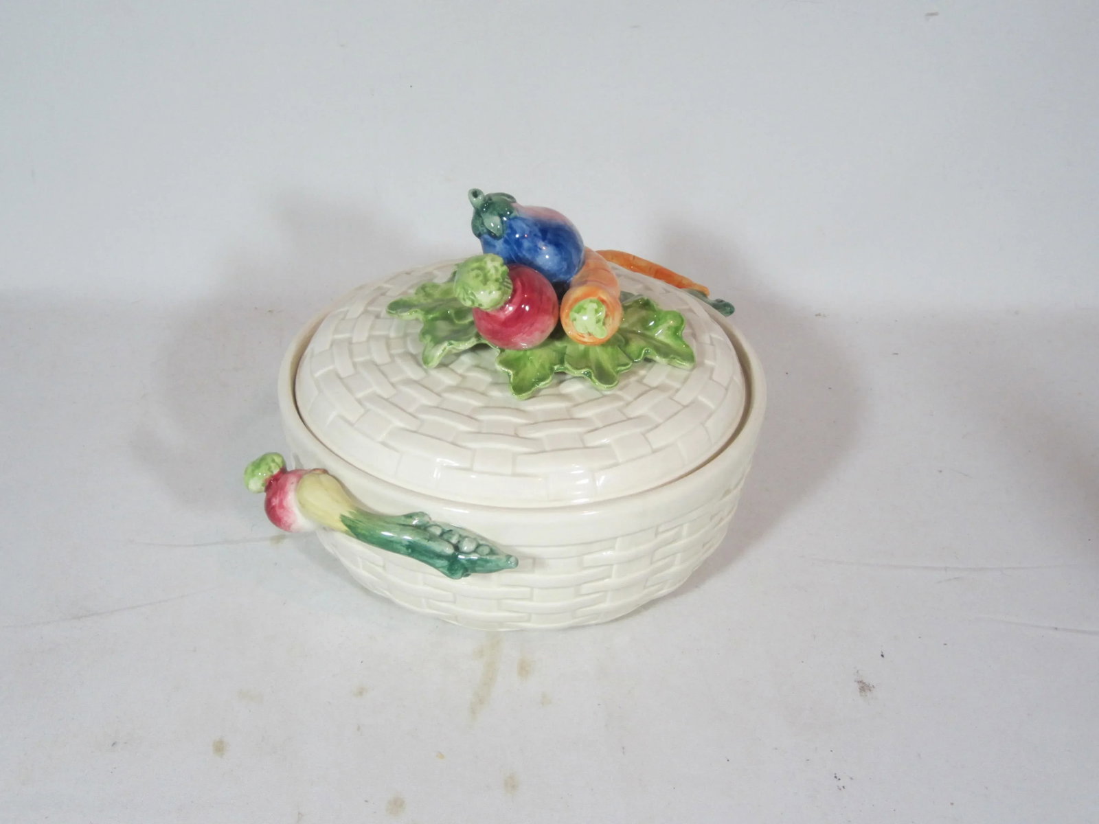 1980s Fitz & Floyd Vegetable Round Covered Bowl - 2