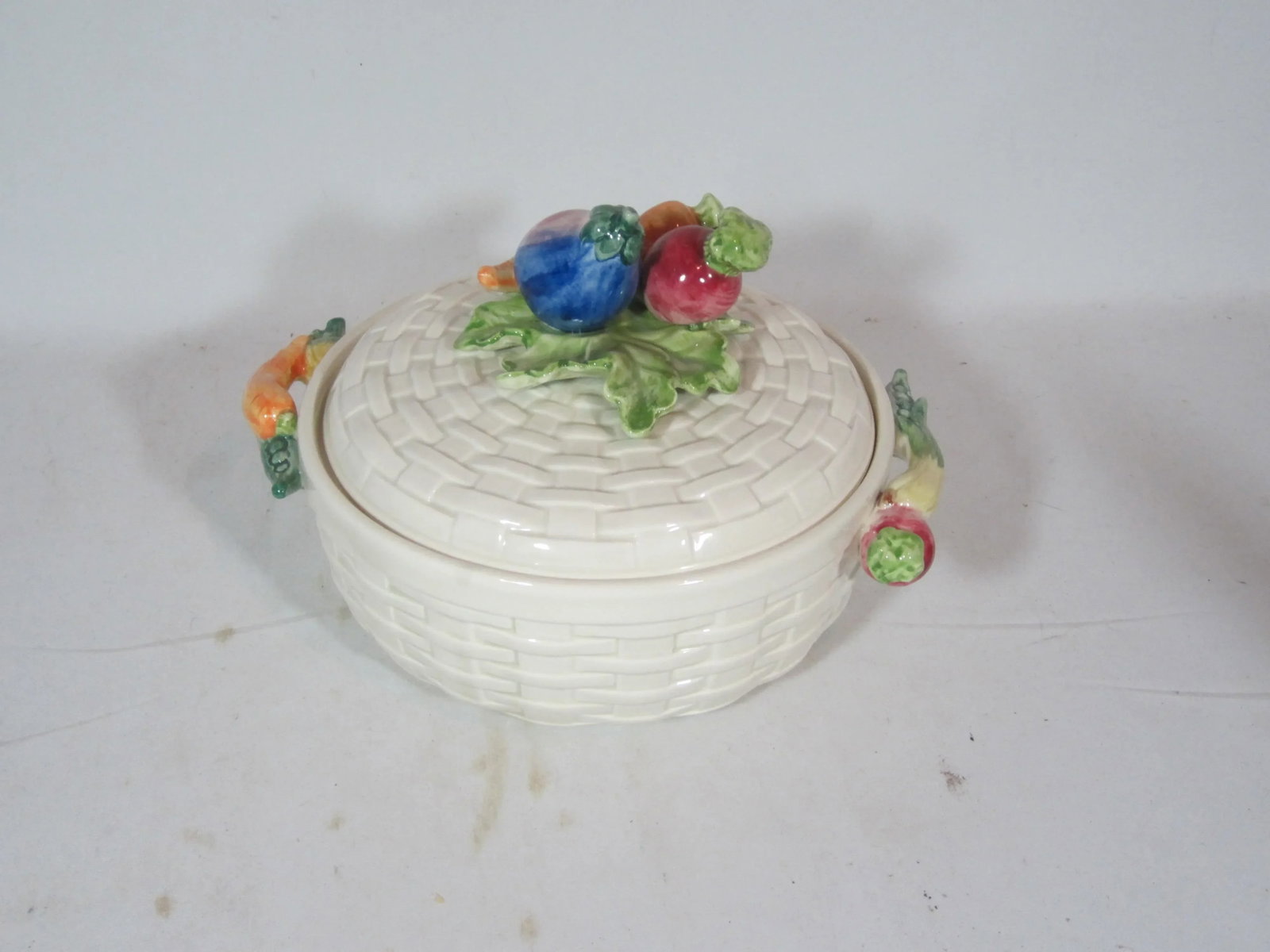 1980s Fitz & Floyd Vegetable Round Covered Bowl - 3