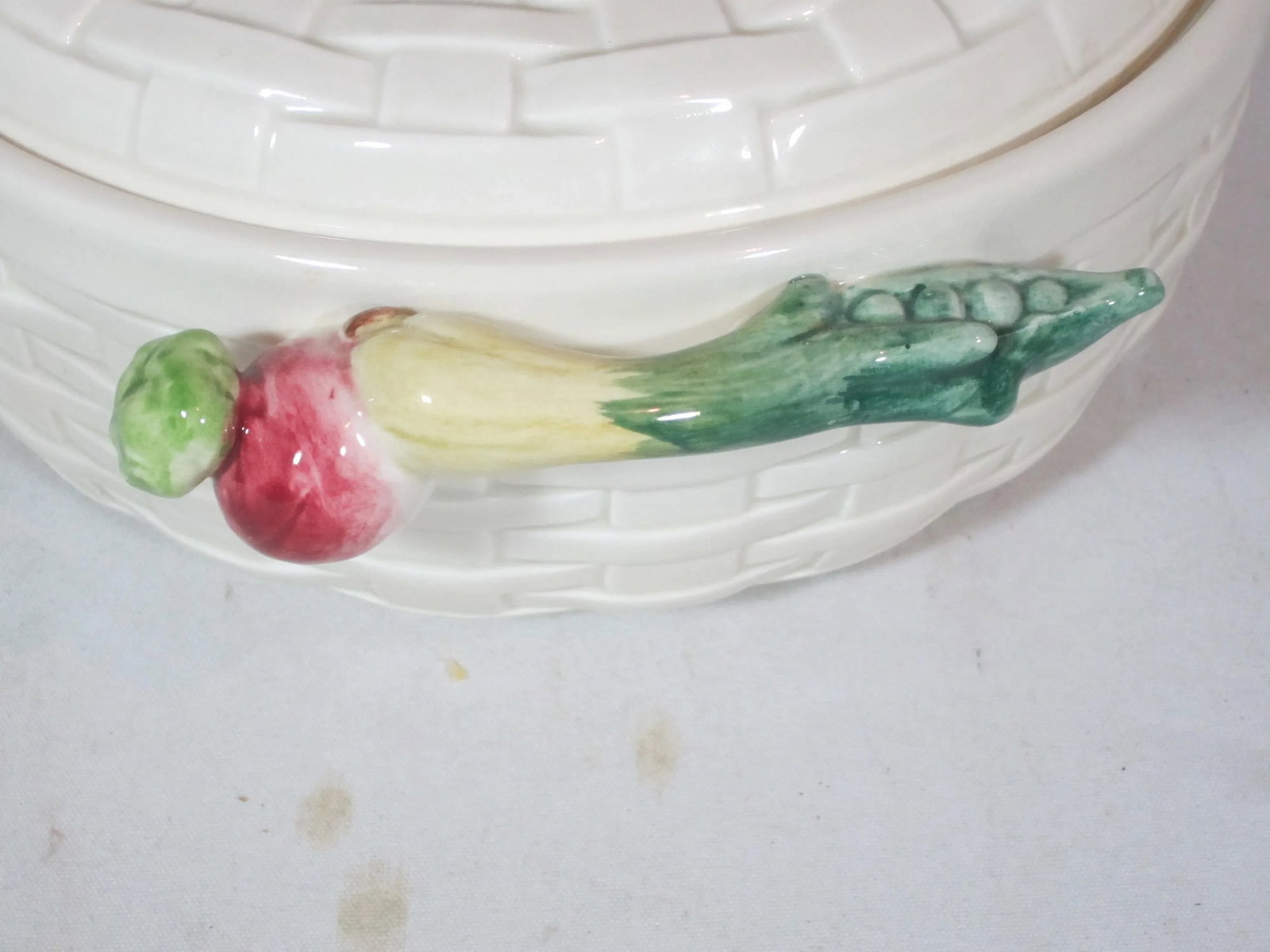 1980s Fitz & Floyd Vegetable Round Covered Bowl - 5