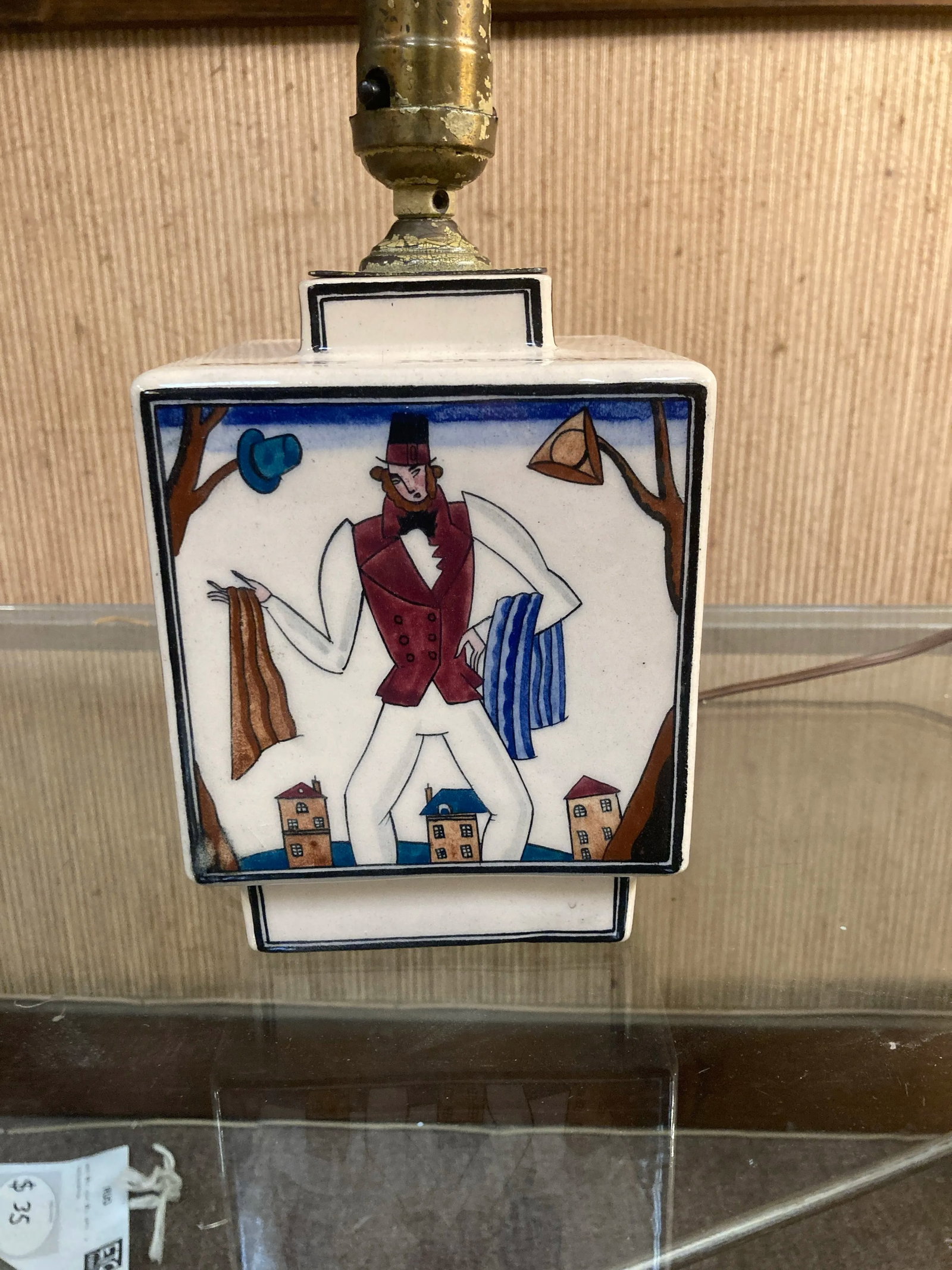 1920s Robert Lallemant Ceramic Lamp - 4