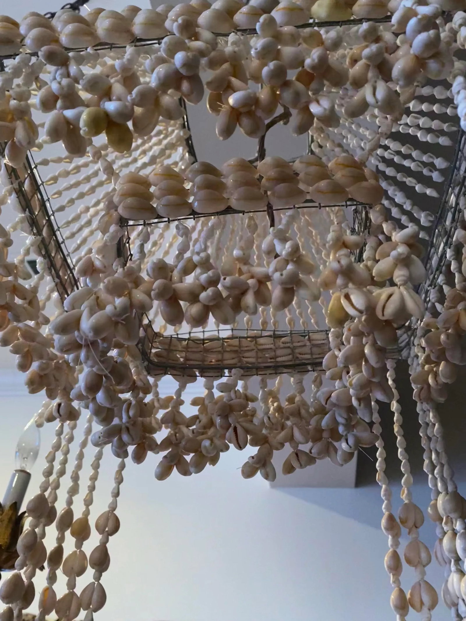 Vintage Boho Seashell Hanging Plant Chandelier - 6
