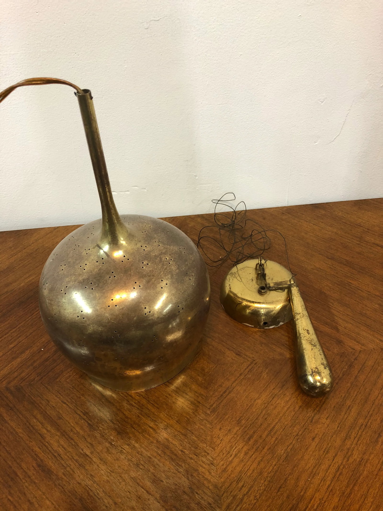 Paavo Tynell A1957 Brass Counterweight Pendant - 6