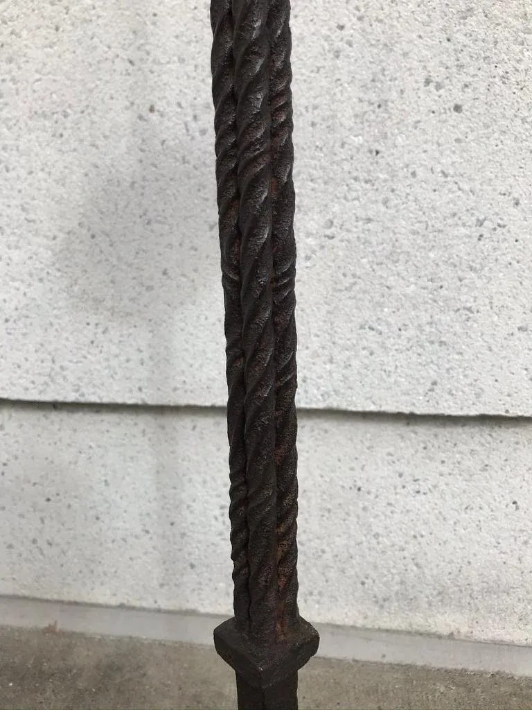 Spanish Baroque Wrought Iron Torchere Floor Lamp - 3
