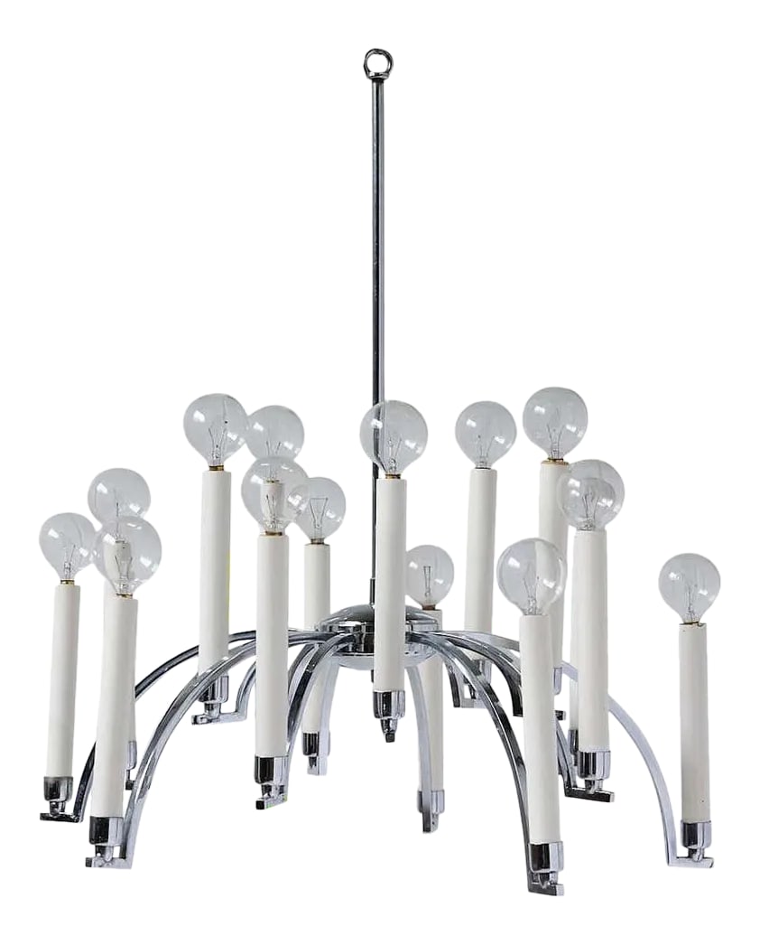 Midcentury Modern 14-Arm Chrome Chandelier by Lightolier (1 of 12)