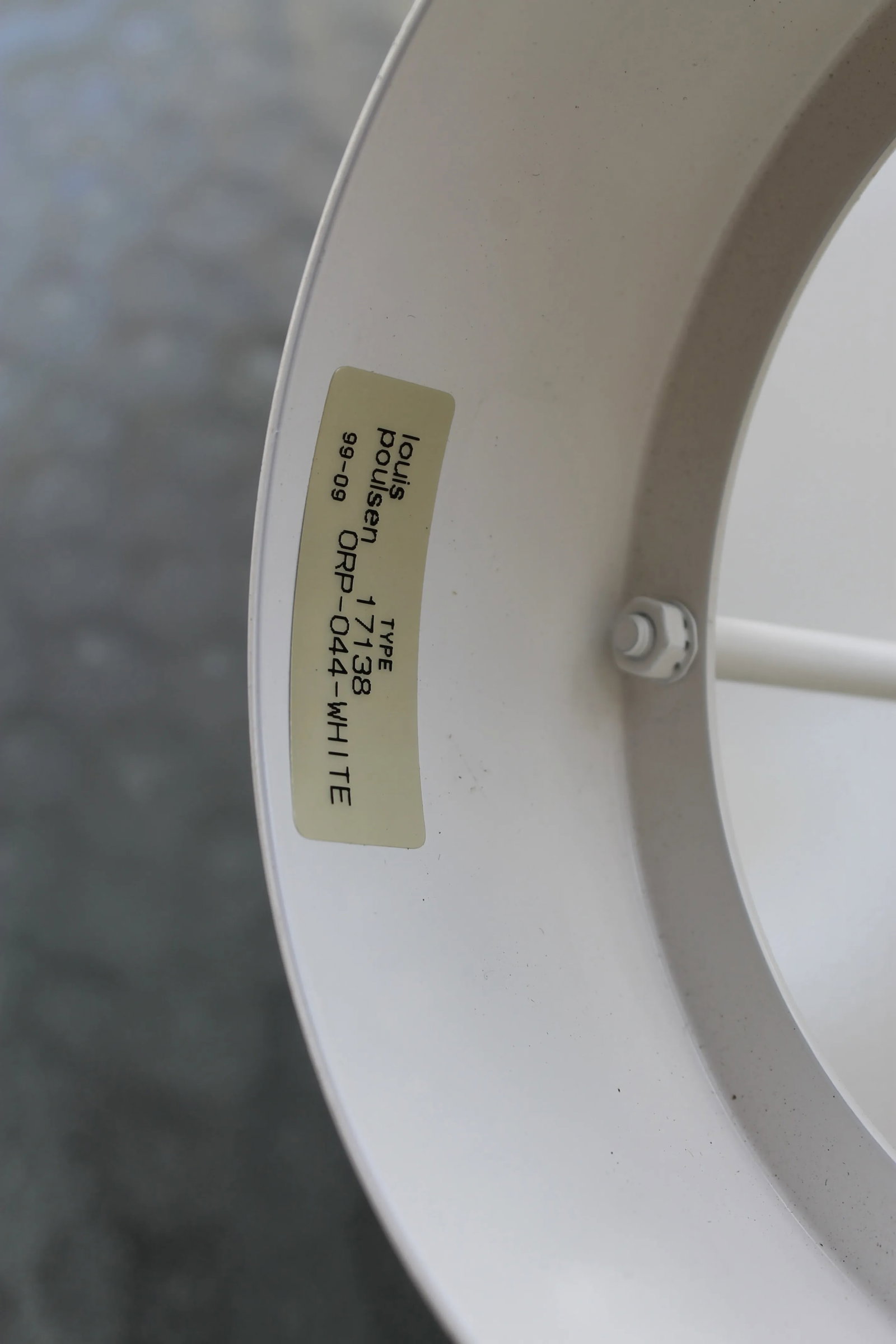 1990s Louis Poulsen White Steel Pendant - 8