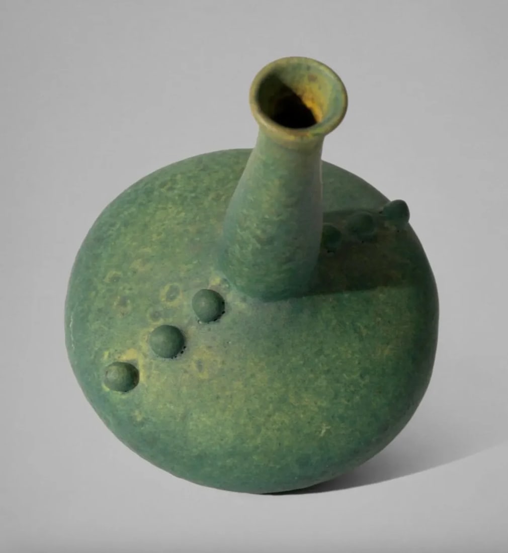 1952 Modernist Seafoam Ceramic Vessel - 5