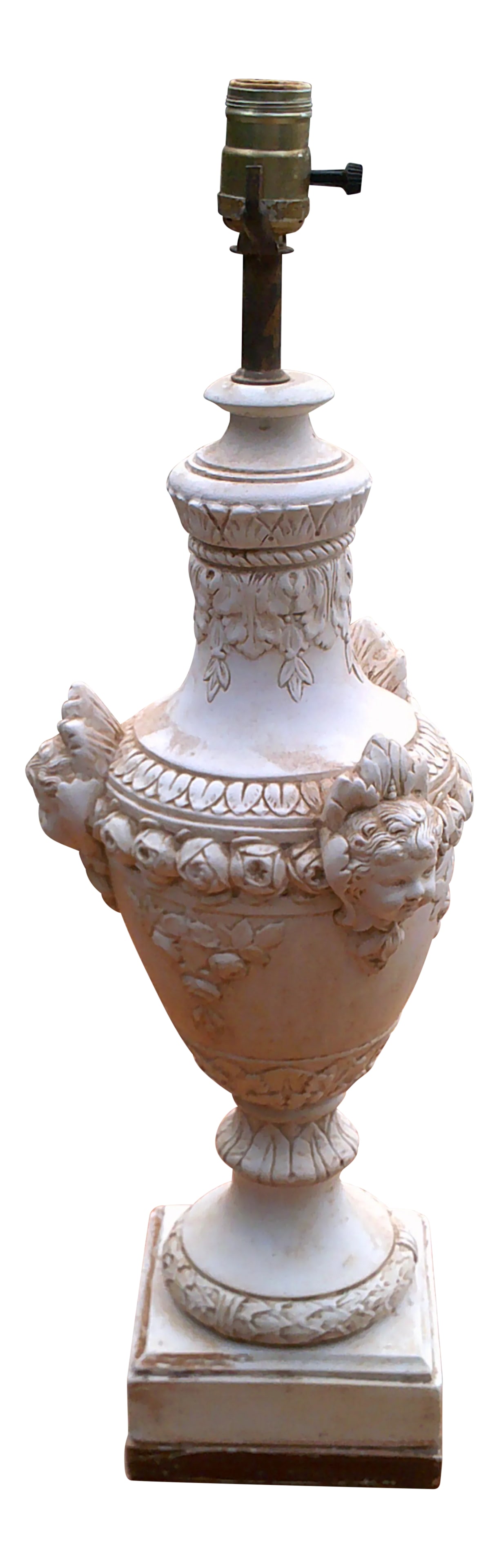 Vintage Figures Plaster Lamp: Vintage figures plaster lamp that has incredible detail. It's in pristine condition for its age. This particular lamp unfortunately doesn't come with a lamp shade. But you could add a shade of your